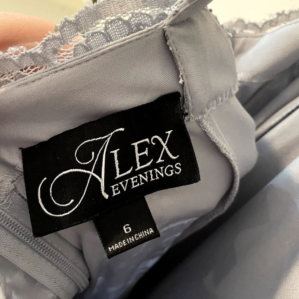 Alex Evenings Silver Sequin Long Dress and Jacket - Mother of the Bride - Picture 9 of 13